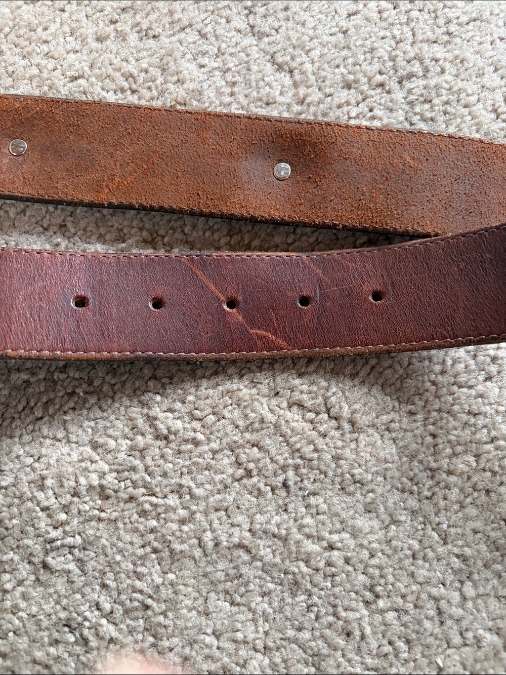 Brown Leather Western Star Concho Belt - Picture 4 of 8